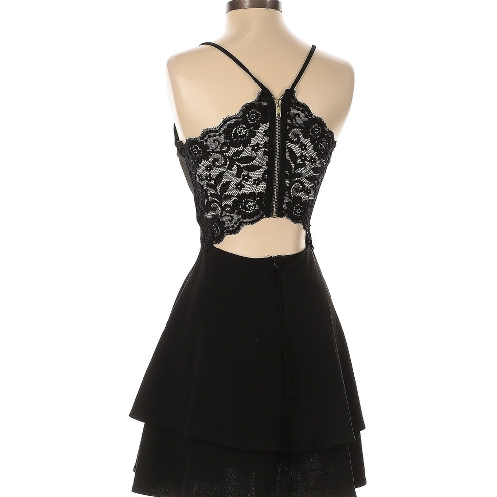 B Darlin Black Lace Midi Dress